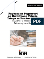 Pagbasa11 - Q3 - Mod4 - Tekstong Naratibo - v3 PDF