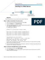 Connecting To A Web Server: Packet Tracer