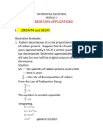 DIFFERENTIAL EQUATIONS MODULE 3 ELEMENTARY APPLICATIONS