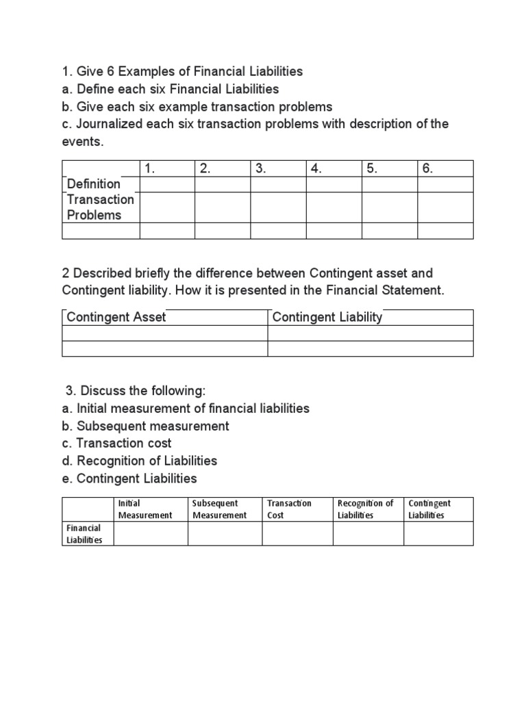 Financial Liabilities: Measurement Insights | PDF | Business | Finance ...