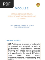 Module 2 - Lesson 1 ICT Policies and Issues