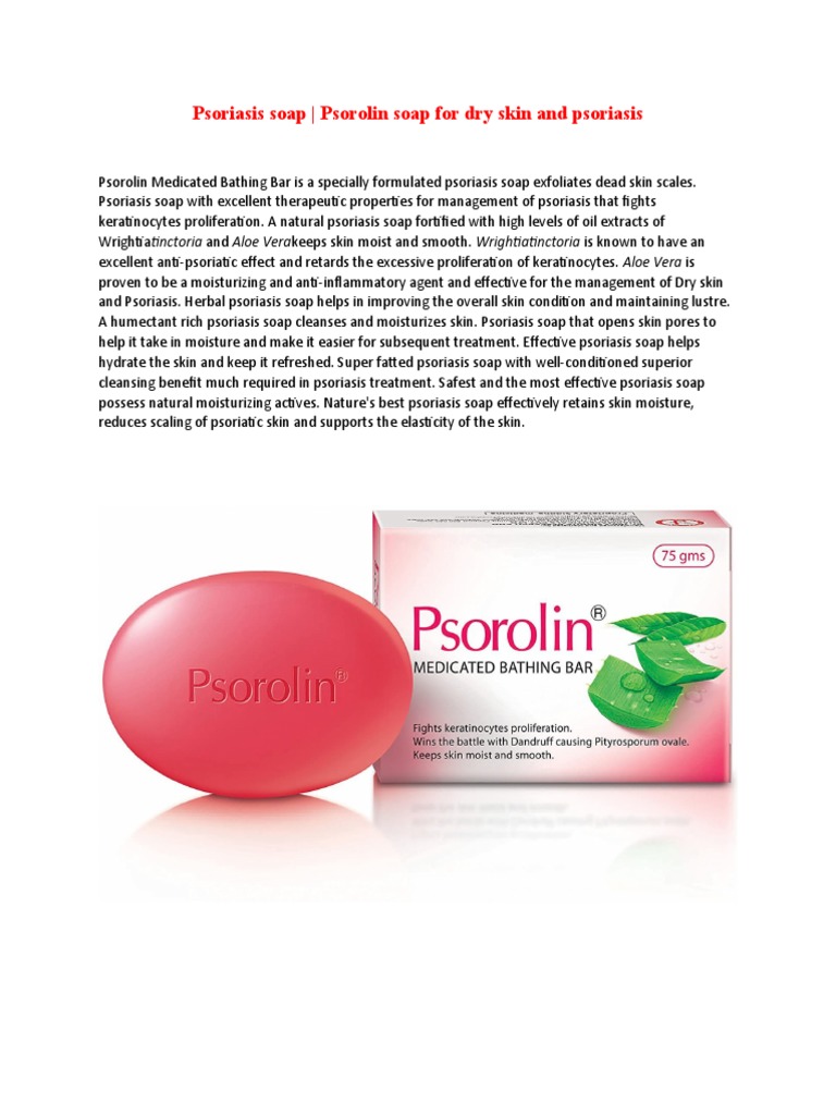 Psoriasis Soap - Psorolin Soap For Dry Skin and Psoriasis | PDF ...