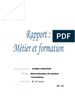 Rapport Metier Et Formation PDF
