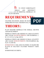 Study on Essentiality and Deficiency Symptoms of Minerals in Plant Growth