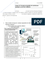 Liberation de L Energie Emmagasinee Dans La Matiere Organique Activites 1 PDF