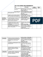 CHECKLIST FOR RPMS REQUIREMENTS