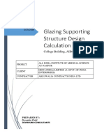 Glazing Supporting Structure Design Calculation, College Building, AIIMS Nagpur (03.02.2020)