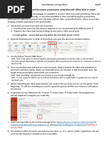 Instructions On How To Record The Poster Presentation Using Microsoft Office 2013 or Newer