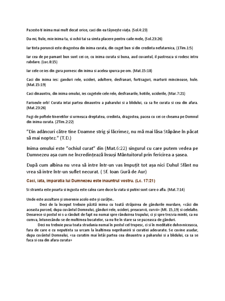 Citate Inima Curata | PDF