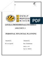 Personal Financial Planning: Lovely Professionaluniversity
