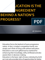 Why Education Is The Secret Ingredient Behind A Nation's Progress?