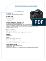 Características Tecnicas de La Canon Eos 80D
