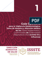 Guía Operativa para la Vigilancia Epidemiológica, Toma de Muestra y Atención Médica de los Casos Sospechosos y Confirmados de Enfermedad Respiratoria Viral (COVID-19 e Influenza)