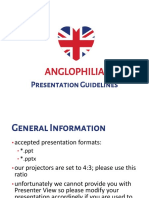 Anglophilia - Presentation Guidelines
