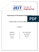 Department of Mechanical Engineering: Machine Design & CAD-II Lab (MEEN-3238)