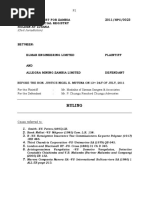 27. ELMAR ENGINEERING LTD -VS- ALLEGRA MINING (Z) LTD