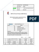 Spare Parts For Erection, Precommissioning, Commissioning and Start-Up