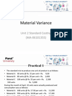 Material Variance: Unit 2 Standard Costing (MA-06101355)