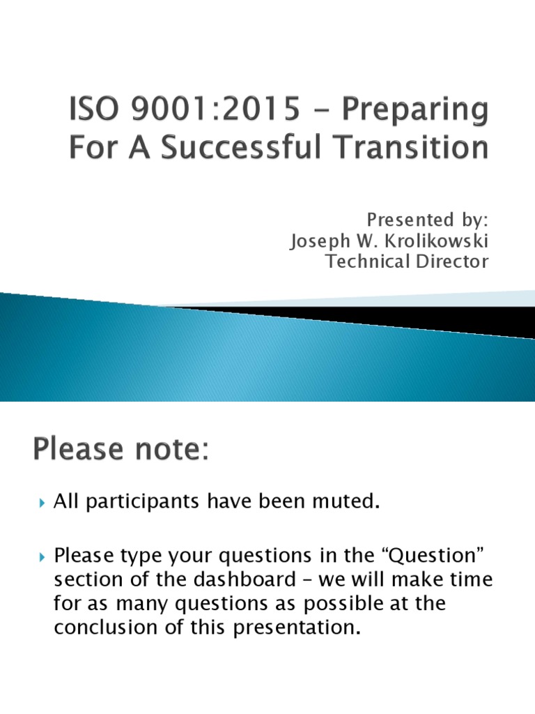 ISO 9001:2015 Overview and Transition Guide | PDF | Iso 9000 | Quality ...