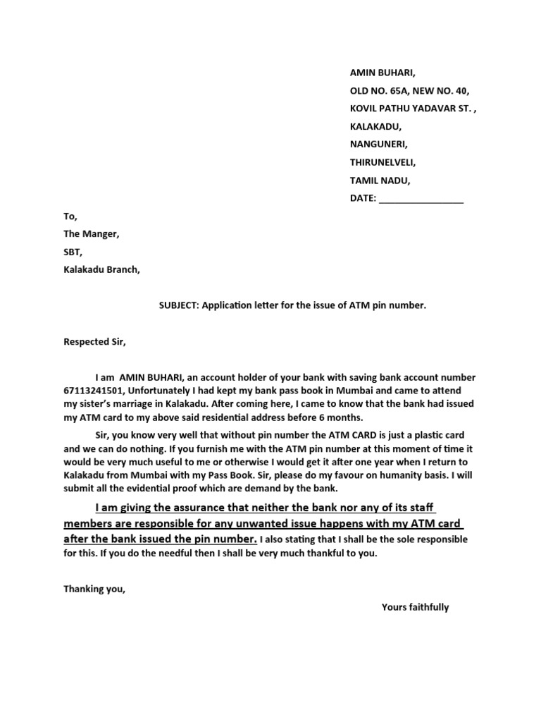 Application Letter | PDF