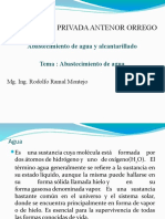 Universidad Privada Antenor Orrego: Abastecimiento de Agua y Alcantarillado Tema: Abastecimiento de Agua