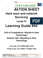 Hard Ware and Network Servicing: Information Sheet