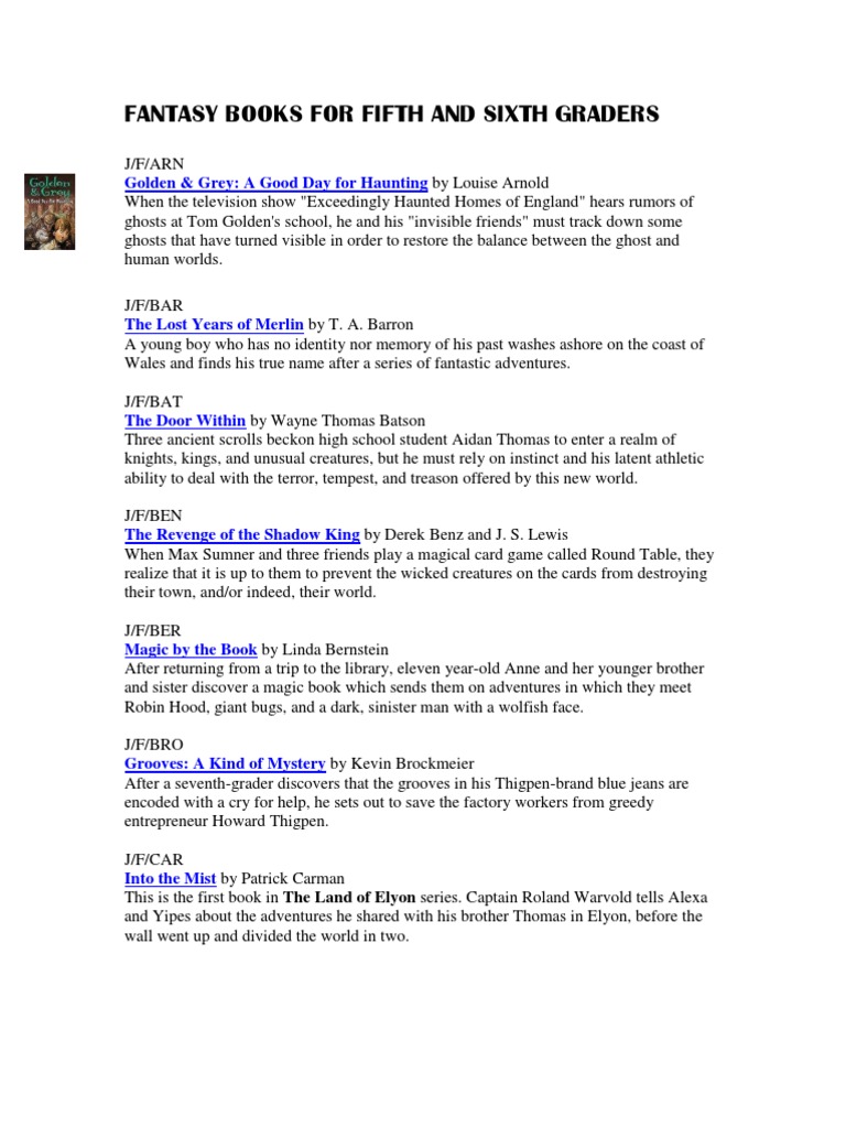 Fantasy Books For Fifth and Sixth Graders: Golden &amp; Grey: A Good Day ...