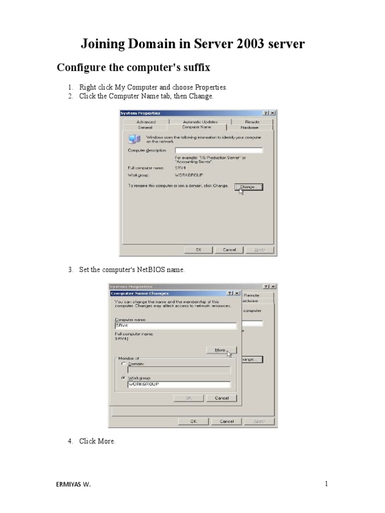 Joining Domain in From Client | PDF | Computers