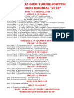 Drabinka Turnieju Świdnicki Mundial 2018