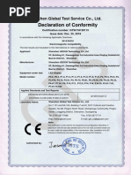 Declaration of Conformity: Shenzhen Global Test Service Co., LTD