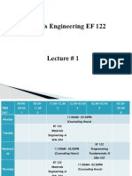 Materials Engineering EF 122