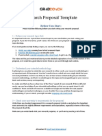 Research Proposal Template: Before You Start
