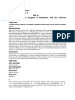 Name Ubaid Ur Rehman Reg No FA18-BEE-121-E LAB #1 This Lab Has Been Designed To Familiarize With The Software EMU8086. Objectives Methodology