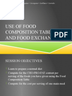 Use of Food Composition Table and Food Exchanges: Acosta - Aquino - Arcegono - Arellano - Arevalo