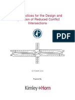 Best Practices For The Design and Operation of Reduced Conflict Intersections