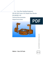 Blohm + Voss Pipe Handling Equipment VES-SD 500 Frame II-VC Double Door Elevator PN 646200-Y-VC Technical Documentation Original Instructions