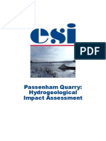 Passenham Quarry: Hydrogeological Impact Assessment