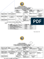 Assosa University College of Engineering Construction Technology and Management 4 Year Students' Class Schedule Section 1 Days of The Week