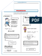 Ejercicios de Promedios para Tercero de Secundaria PDF