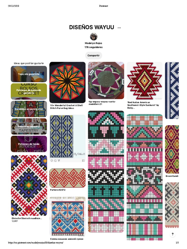 Patrones y Diseños de Mochilas Wayuu | PDF