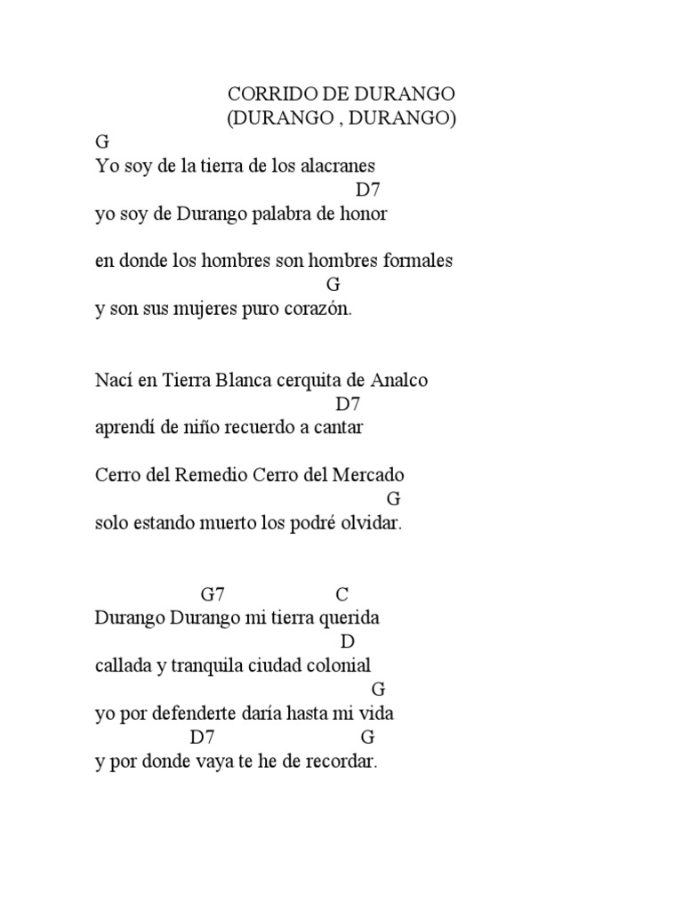 Corrido de Durango | PDF