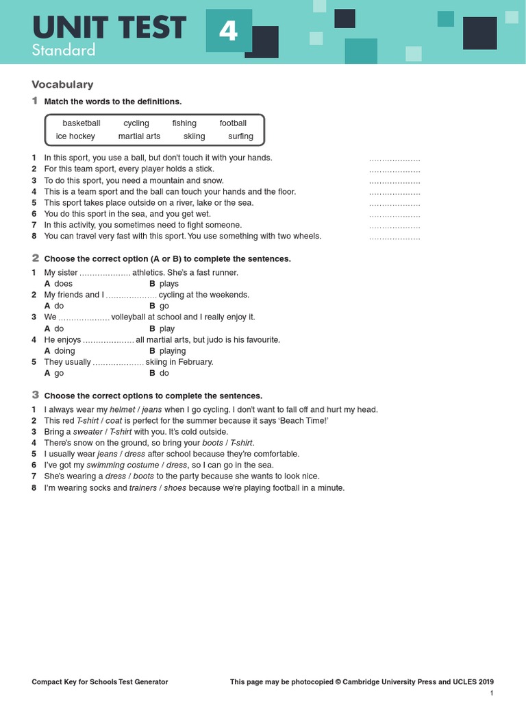 KFS Ut U4 | PDF | Sports | Test (Assessment)