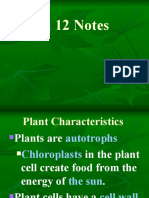 Plant Characteristics and Classification Notes