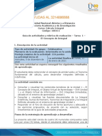 Guia de Actividades y Rúbrica de Evaluación - Tarea 1 - El Concepto de Integral