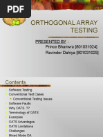 Orthogonal Array Testing