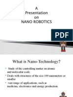 A Presentation On Nano Robotics: Submitted by Morien Moses 8 Sem Cs