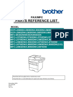 Parts Reference List: Fax/Mfc