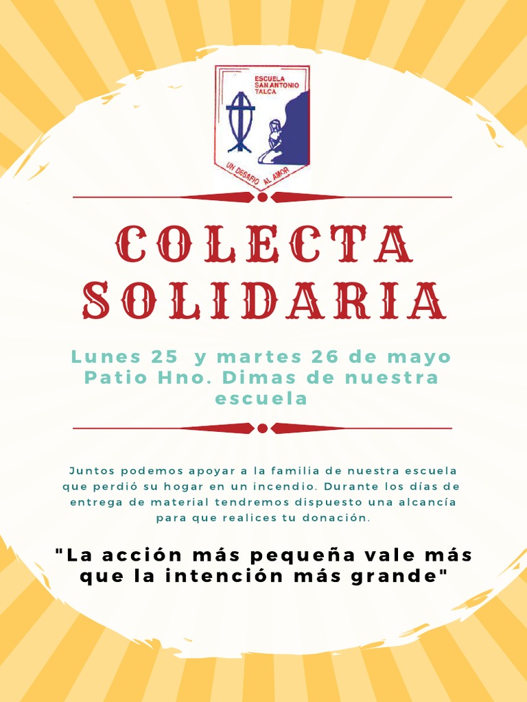 Colecta Solidaria por Incendio Familiar | PDF
