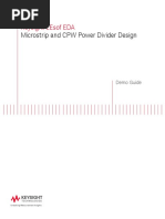 Microstrip and CPW Power Divider Design: Keysight Eesof Eda