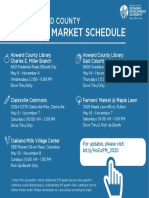 2020 Howard County Farmers Market Schedule